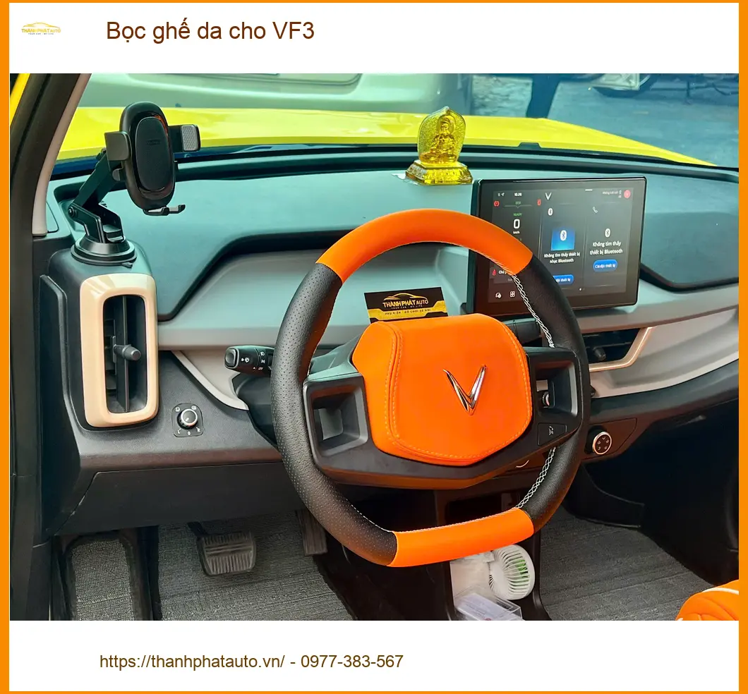 Chị Thảo bọc ghế da cho VinFast VF3 tại Quận 10 để nội thất luôn mới và sang ảnh thực tế 2