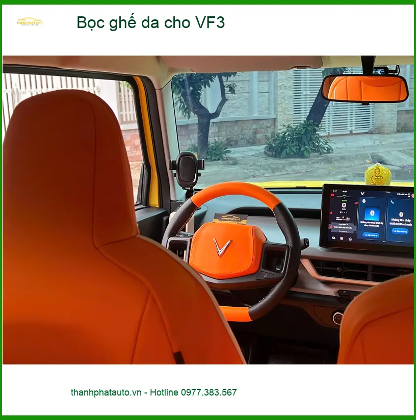 Chị Thảo bọc ghế da cho VinFast VF3 tại Quận Phú Nhuận để nâng tầm nội thất