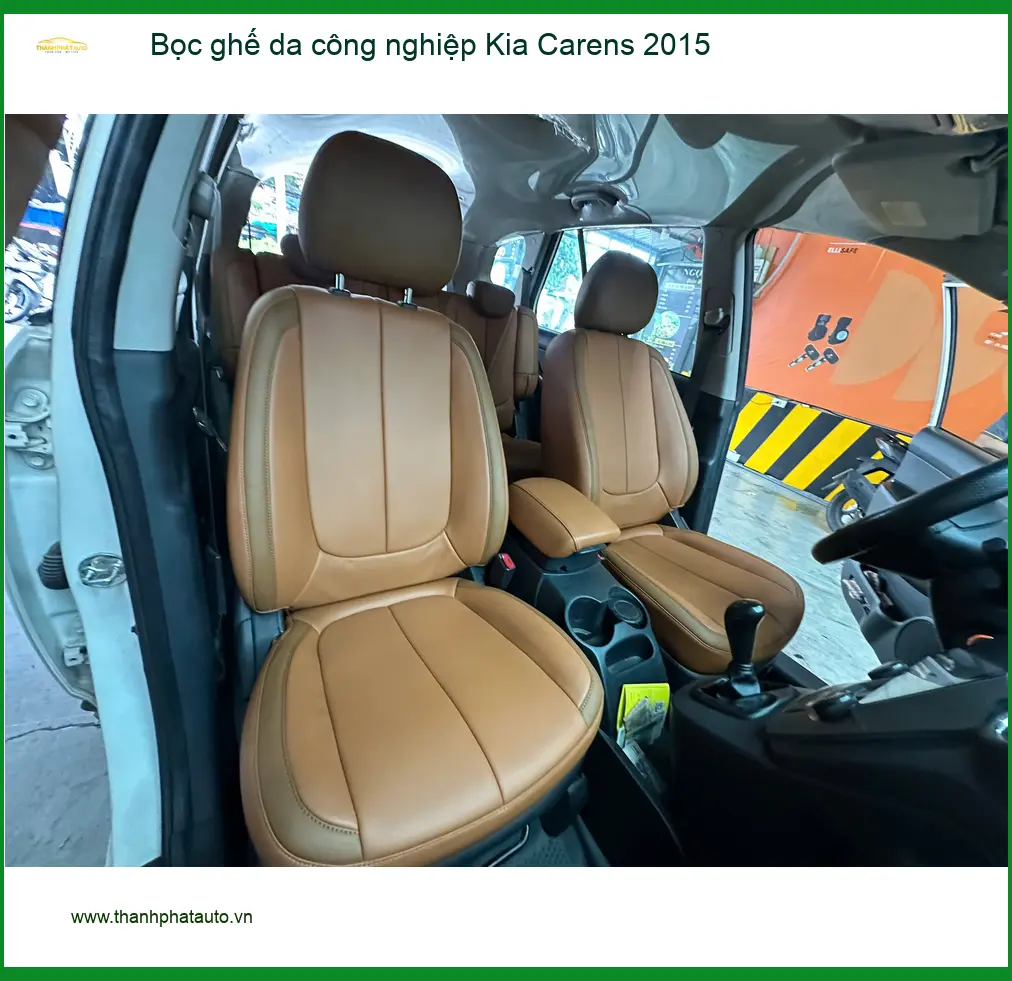 Anh Minh Nhật bọc ghế da công nghiệp Kia Carens 2015 Cần Giờ ảnh thực tế 2