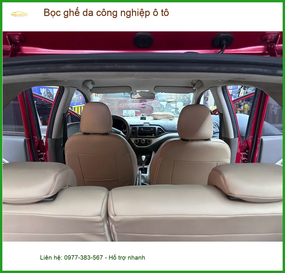 Anh Minh bọc ghế da công nghiệp ô tô Accent tại Quận 11 để nội thất mới ảnh thực tế 2