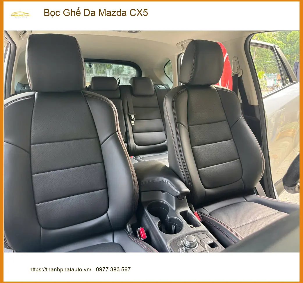 Chị Thanh bọc ghế da Mazda CX5 Quận 2 để nội thất xe sang trọng hơn ảnh thực tế 2