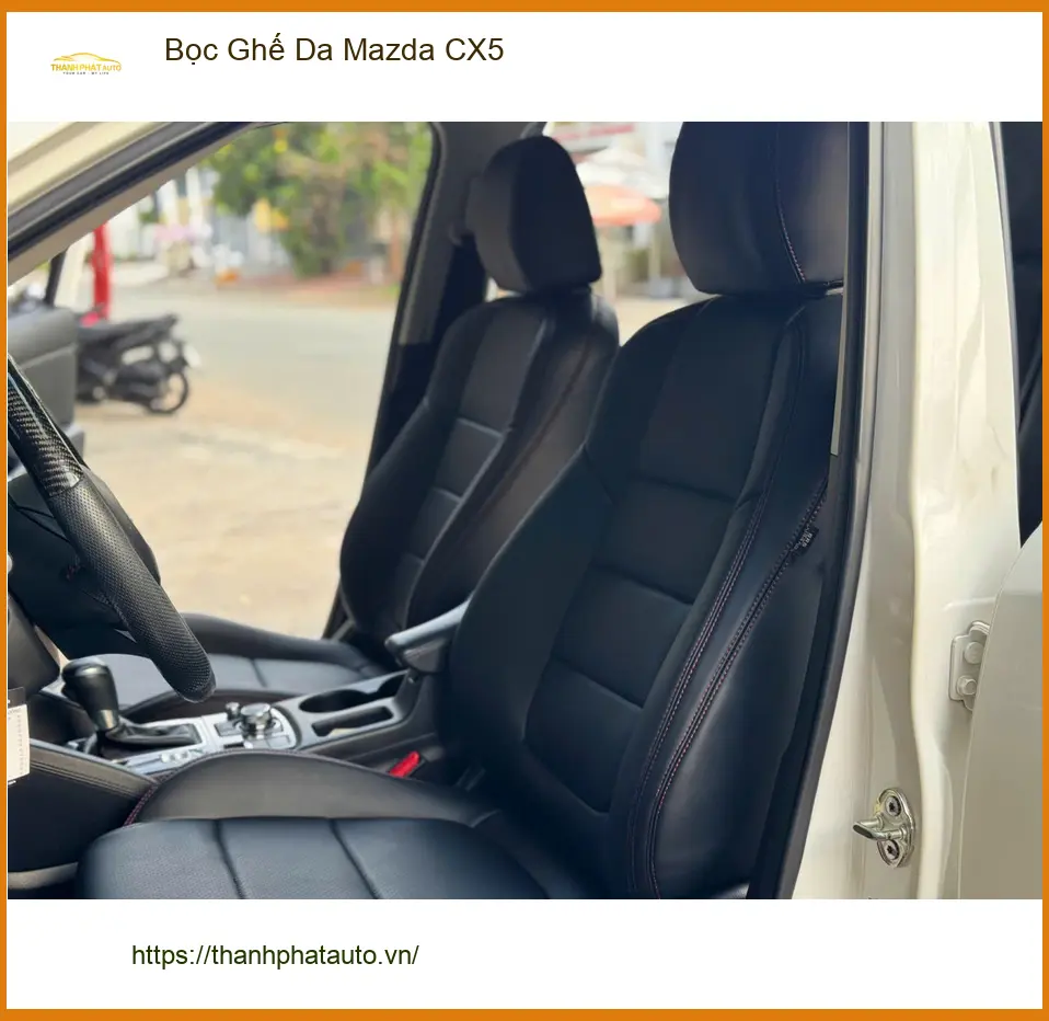 Anh Minh bọc ghế da Mazda CX5 vì ghế cũ xuống cấp ở Quận 5 ảnh thực tế 2