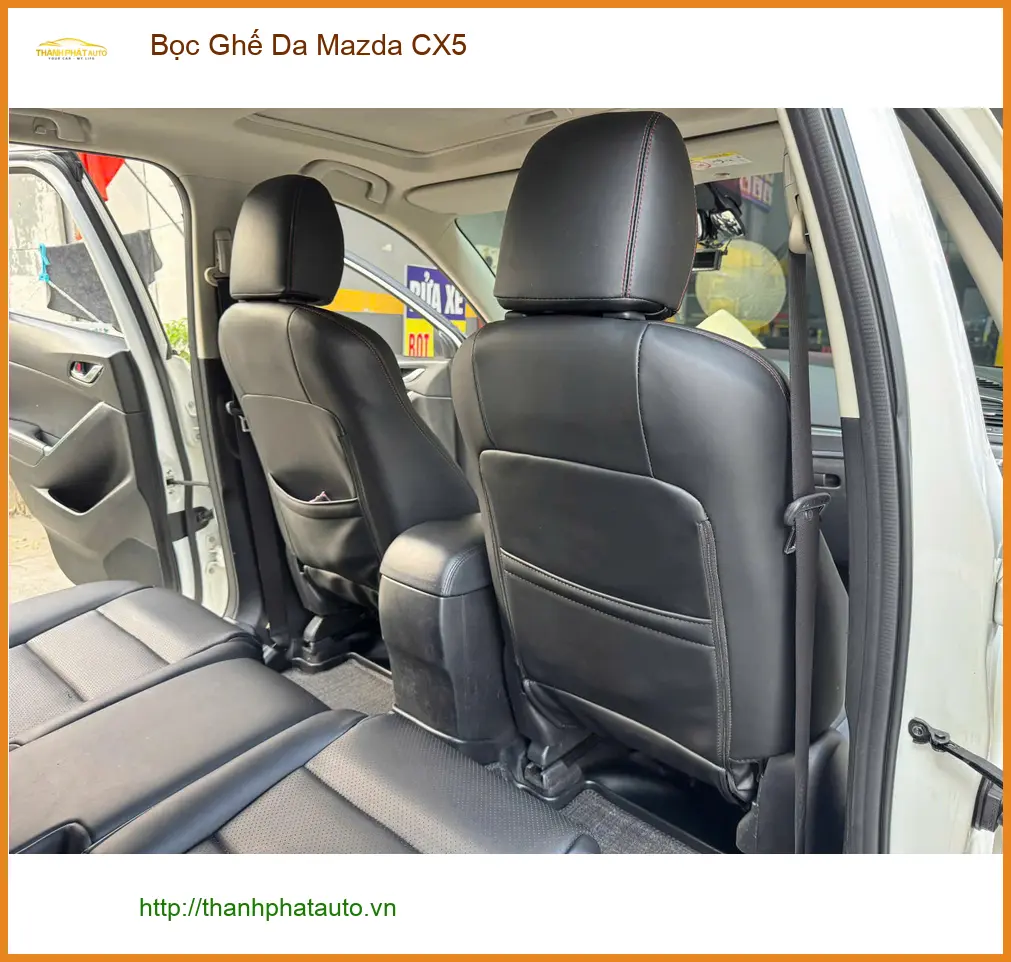 Cô Thảo bọc ghế da Mazda CX5 tại Quận 6 vì ghế zin đã bạc màu, kém sang trọng ảnh thực tế 3