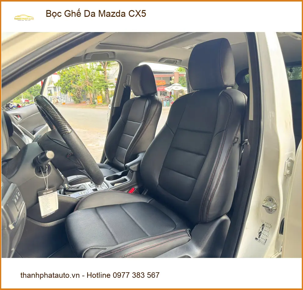 Anh Minh bọc ghế da Mazda CX5 vì ghế cũ xuống cấp ở Quận 5 ảnh thực tế 5