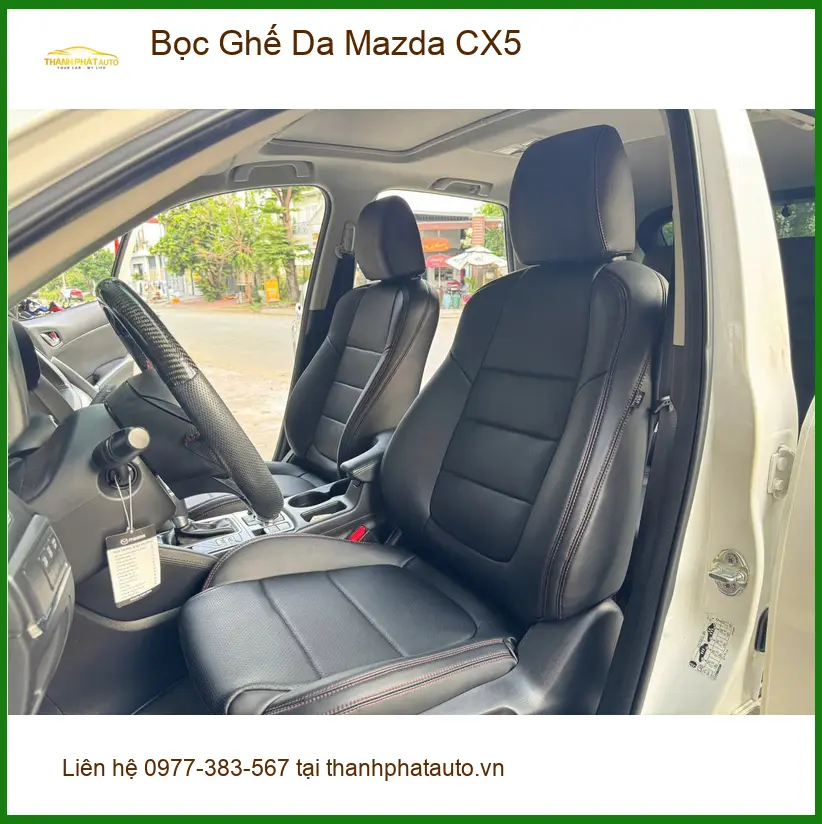 Chị Thảo bọc ghế da Mazda CX5 tại Hóc Môn vì muốn nội thất sang trọng hơn ảnh thực tế 3