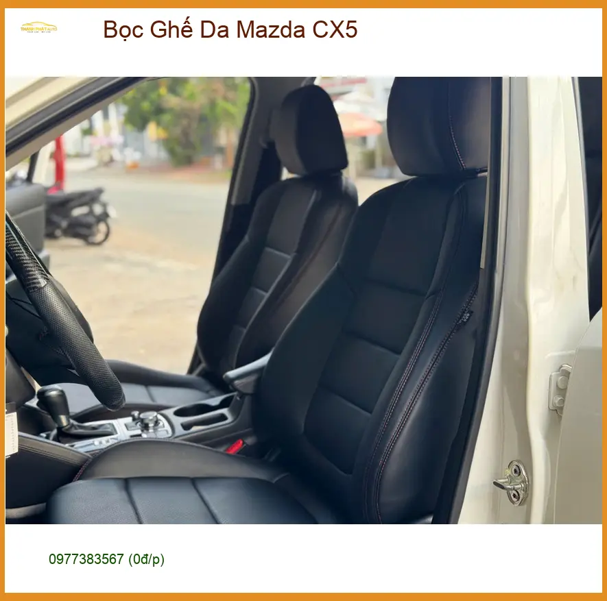 Chú Minh bọc ghế da Mazda CX5 Quận 3 vì ghế zin đã cũ và bong tróc