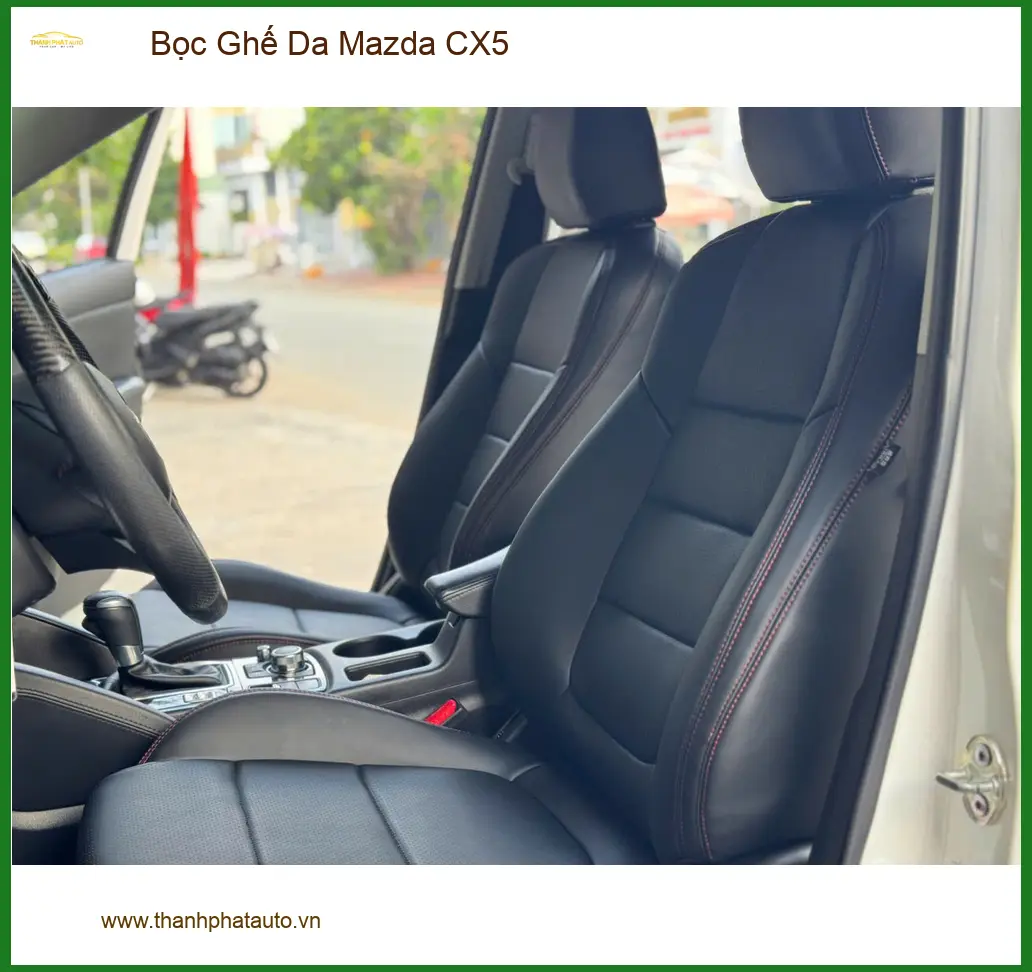 Chú Minh bọc ghế da Mazda CX5 Quận 3 vì ghế zin đã cũ và bong tróc ảnh thực tế 3