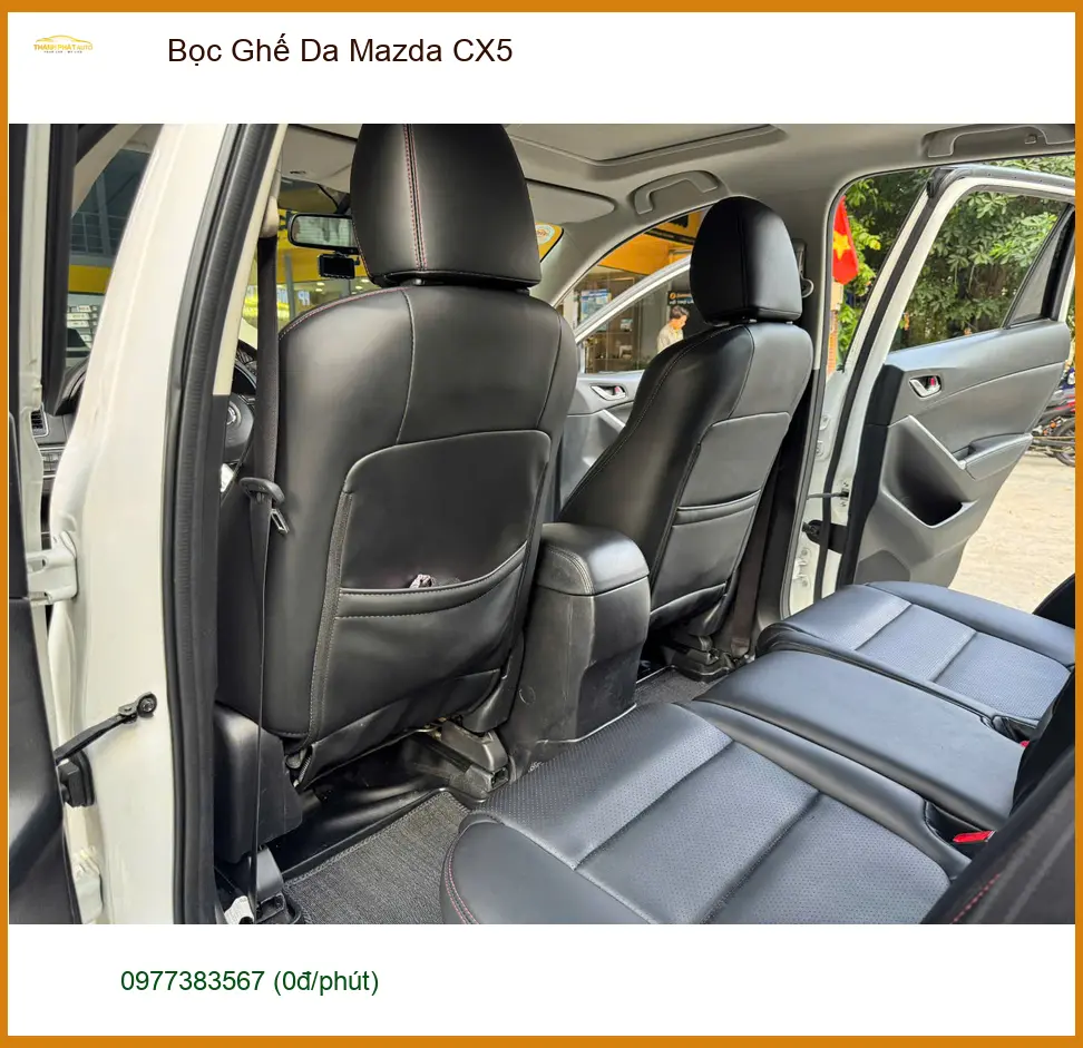 Chú Minh bọc ghế da Mazda CX5 Quận 3 vì ghế zin đã cũ và bong tróc ảnh thực tế 4