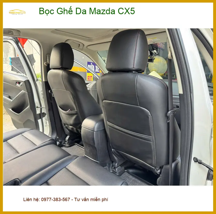 Chú Minh bọc ghế da Mazda CX5 Quận Tân Bình vì ghế cũ xuống cấp trầm trọng ảnh thực tế 2
