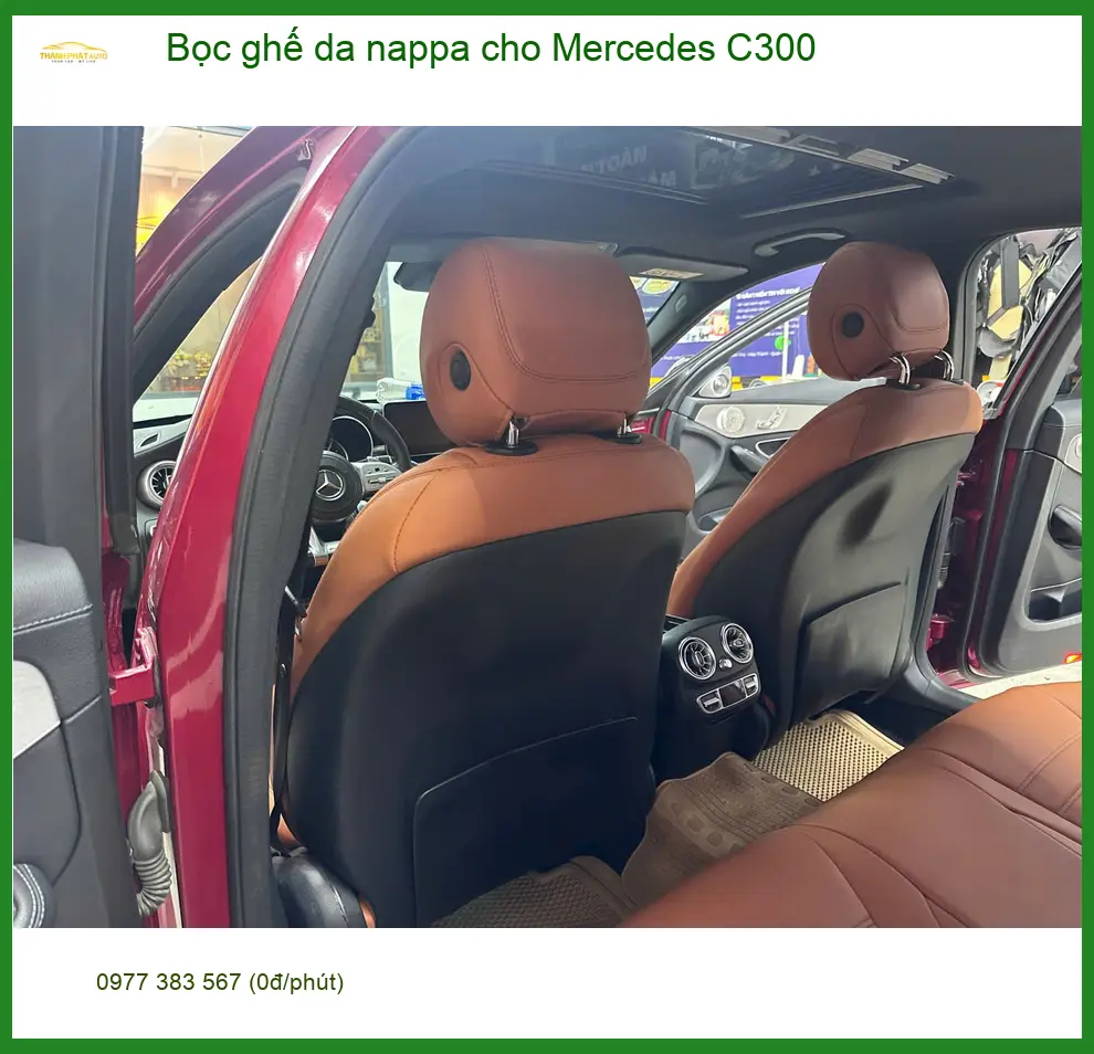 Anh Tú bọc ghế da Nappa cho Mercedes C300 tại Quận 12 để nâng tầm nội thất ảnh thực tế 2