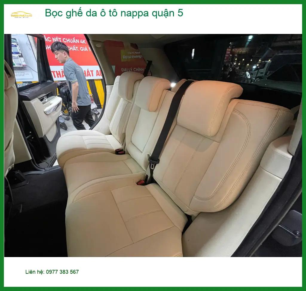 Cửa Hàng Bọc Ghế Da ghế da ô tô nappa quận 5 - Thi Công Chuyên Nghiệp