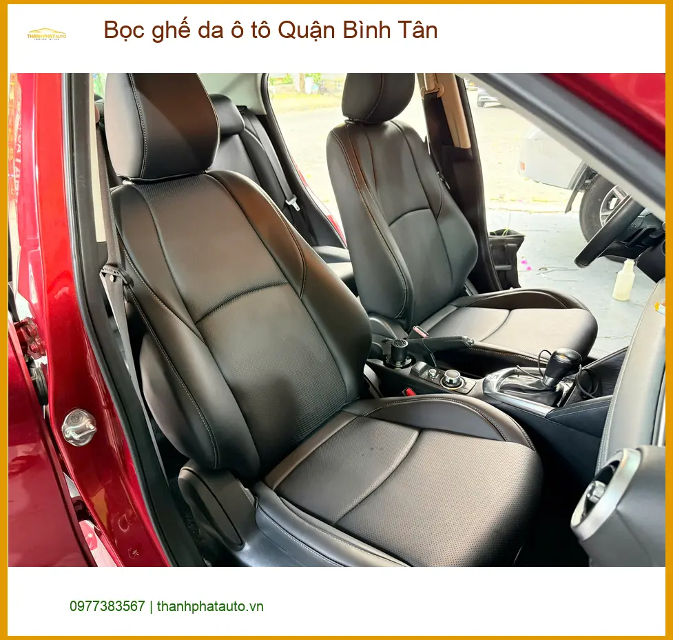 Cửa Hàng Bọc Ghế Da ghế da ô tô Quận Bình Tân - Thi Công Chuyên Nghiệp ảnh thực tế 2