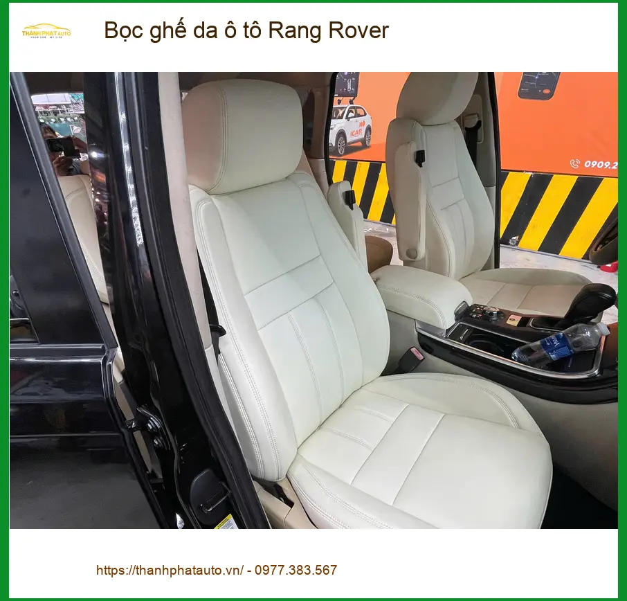Chị Phương bọc ghế da ô tô Rang Rover tại Hóc Môn để nội thất xe thêm sang trọng ảnh thực tế 3