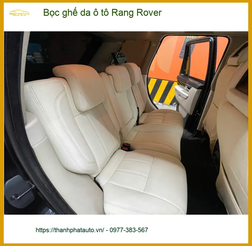 Chị Phương bọc ghế da ô tô Rang Rover tại Hóc Môn để nội thất xe thêm sang trọng ảnh thực tế 5