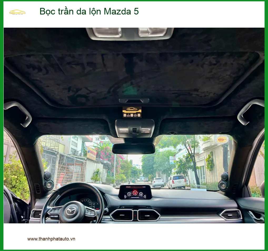 Anh Duy bọc trần da lộn cho Mazda 5 tại Thủ Đức để nội thất sang trọng hơn ảnh thực tế 2
