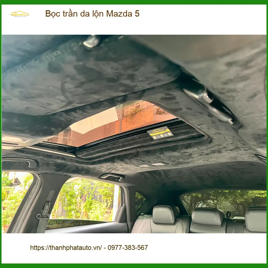 Anh Duy bọc trần da lộn cho Mazda 5 tại Thủ Đức để nội thất sang trọng hơn ảnh thực tế 3