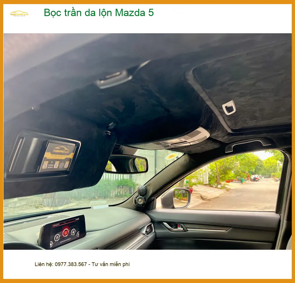 Anh Duy bọc trần da lộn cho Mazda 5 tại Thủ Đức để nội thất sang trọng hơn ảnh thực tế 4