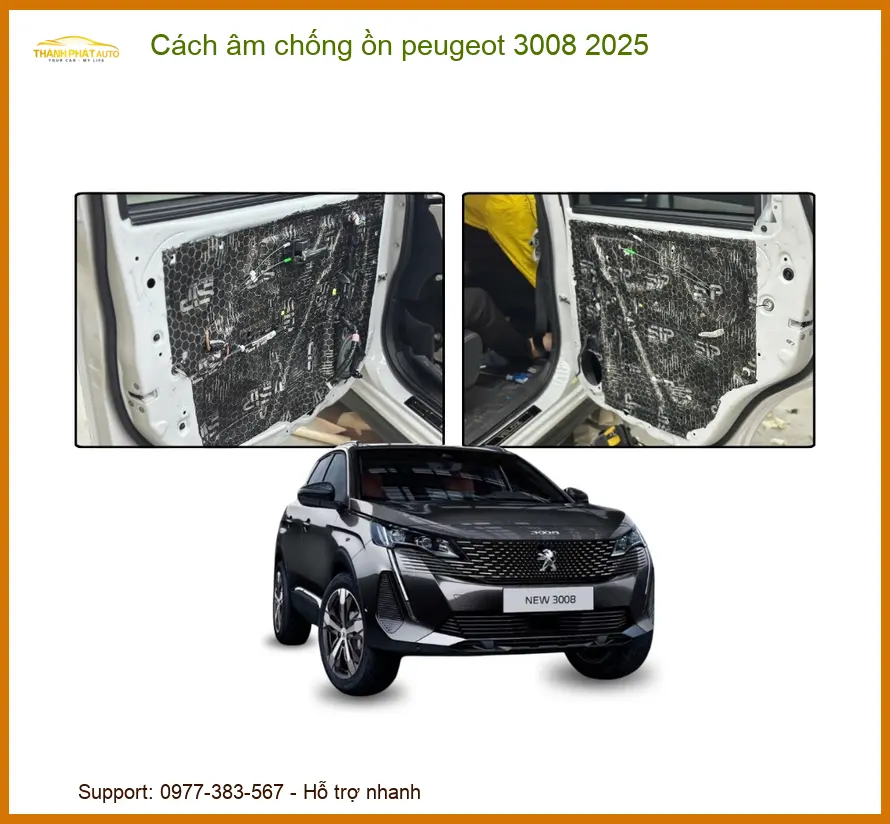 Cách Âm Chống Ồn Cho Peugeot 3008 - Trung Tâm Lắp Đặt Uy Tín TPHCM