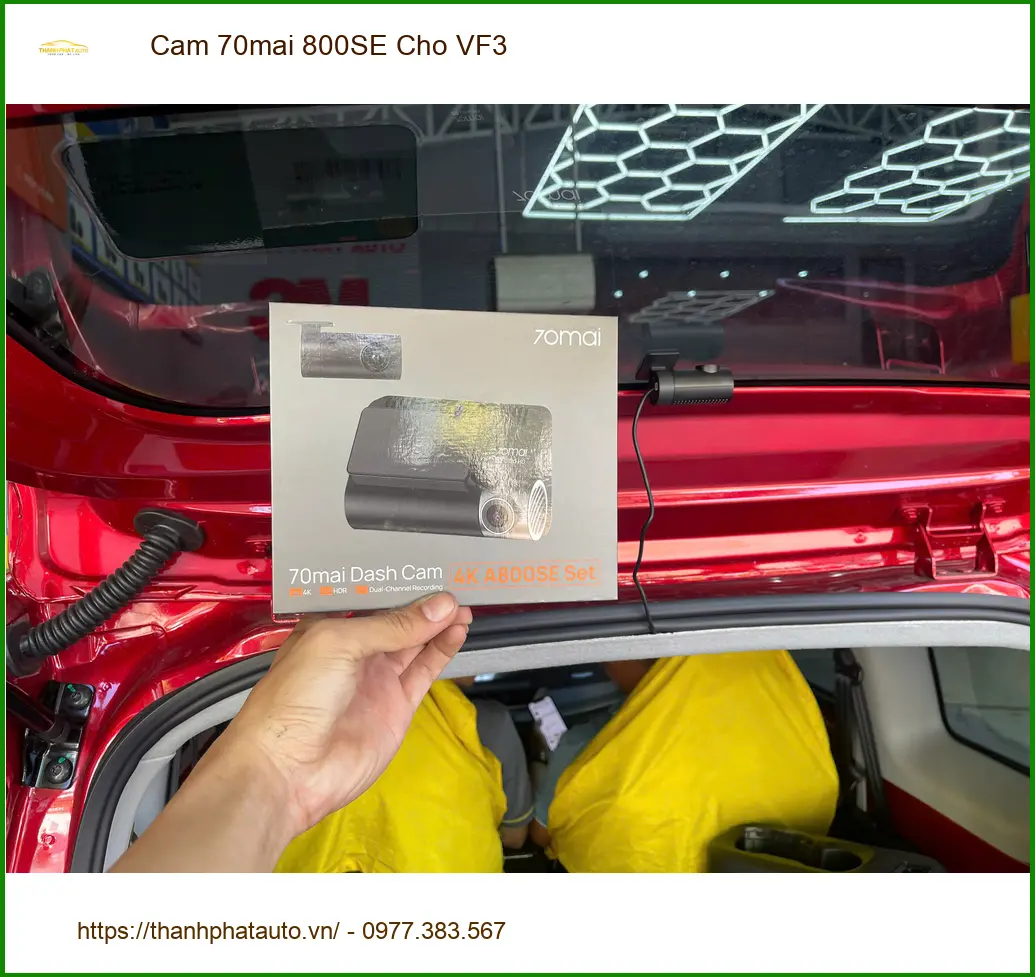 Chị Hoa lắp Cam 70mai 800SE cho VinFast VF3 tại Quận 12