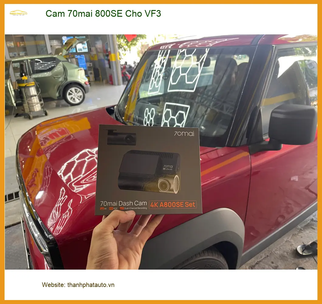Anh Quang lắp Cam 70mai 800SE cho VinFast VF3 tại Quận 6 để ghi lại hành trình rõ nét. ảnh thực tế 2
