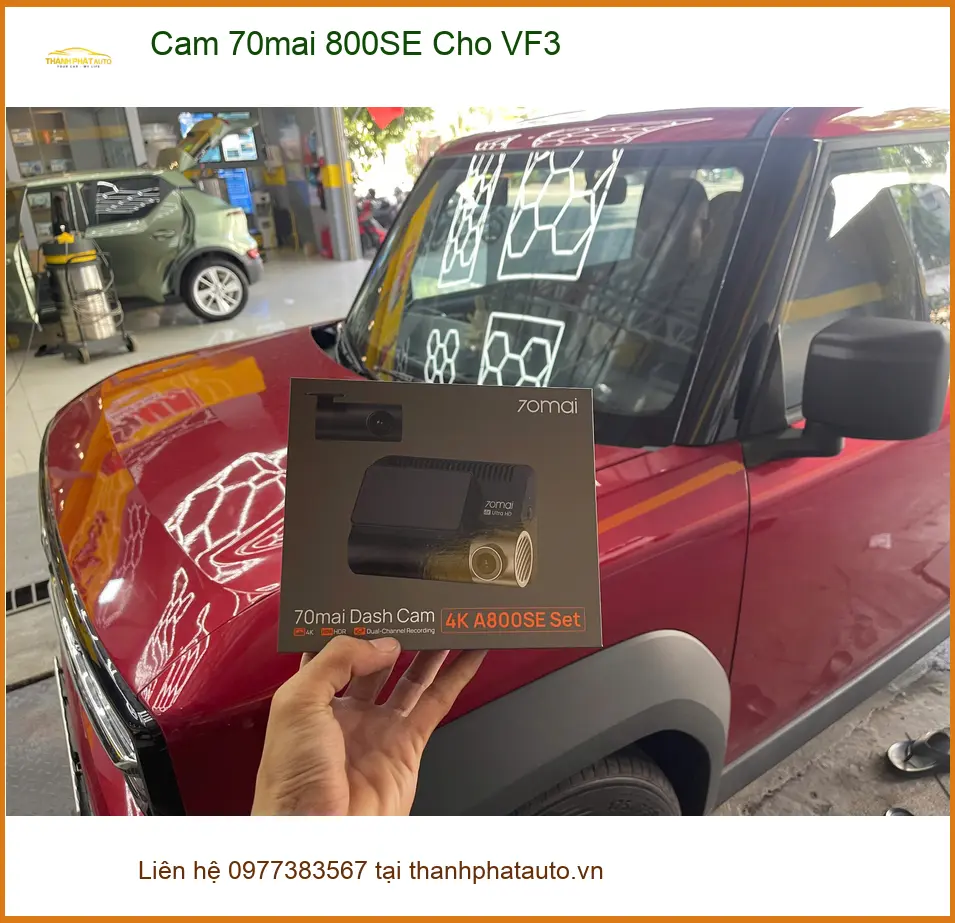 Chị Thảo lắp Cam 70mai 800SE cho VinFast VF3 ở Quận Tân Phú ảnh thực tế 3