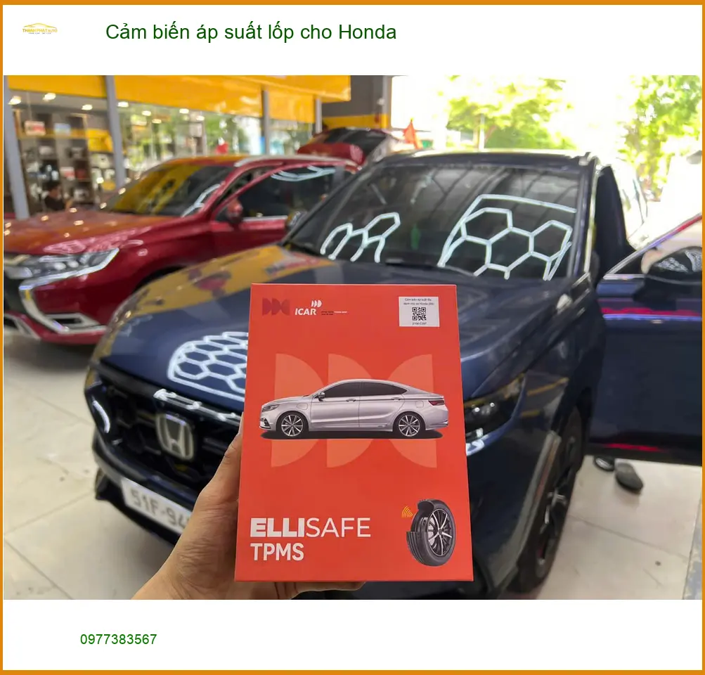 Chị Thoa lắp cảm biến áp suất lốp Honda CR-V tại Thủ Đức để an tâm di chuyển