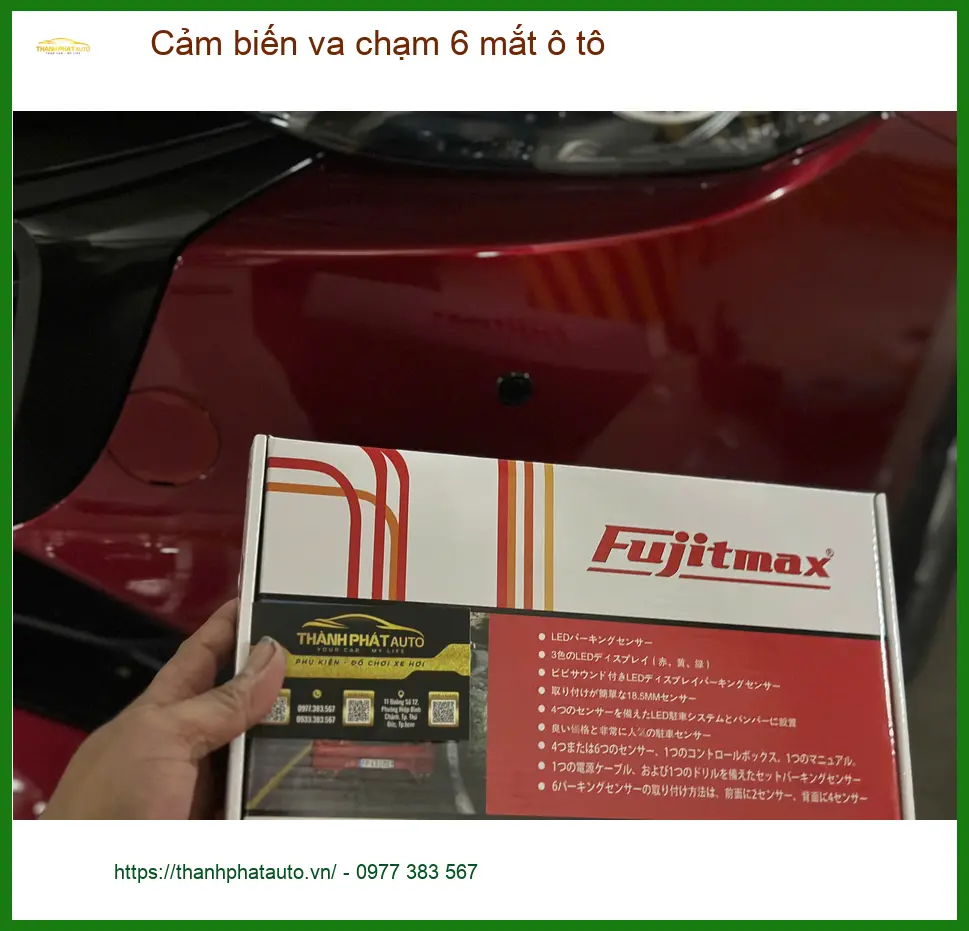 Chị Hà lắp cảm biến va chạm 6 mắt ô tô Mazda 3 Quận 1 tránh va quẹt ảnh thực tế 3