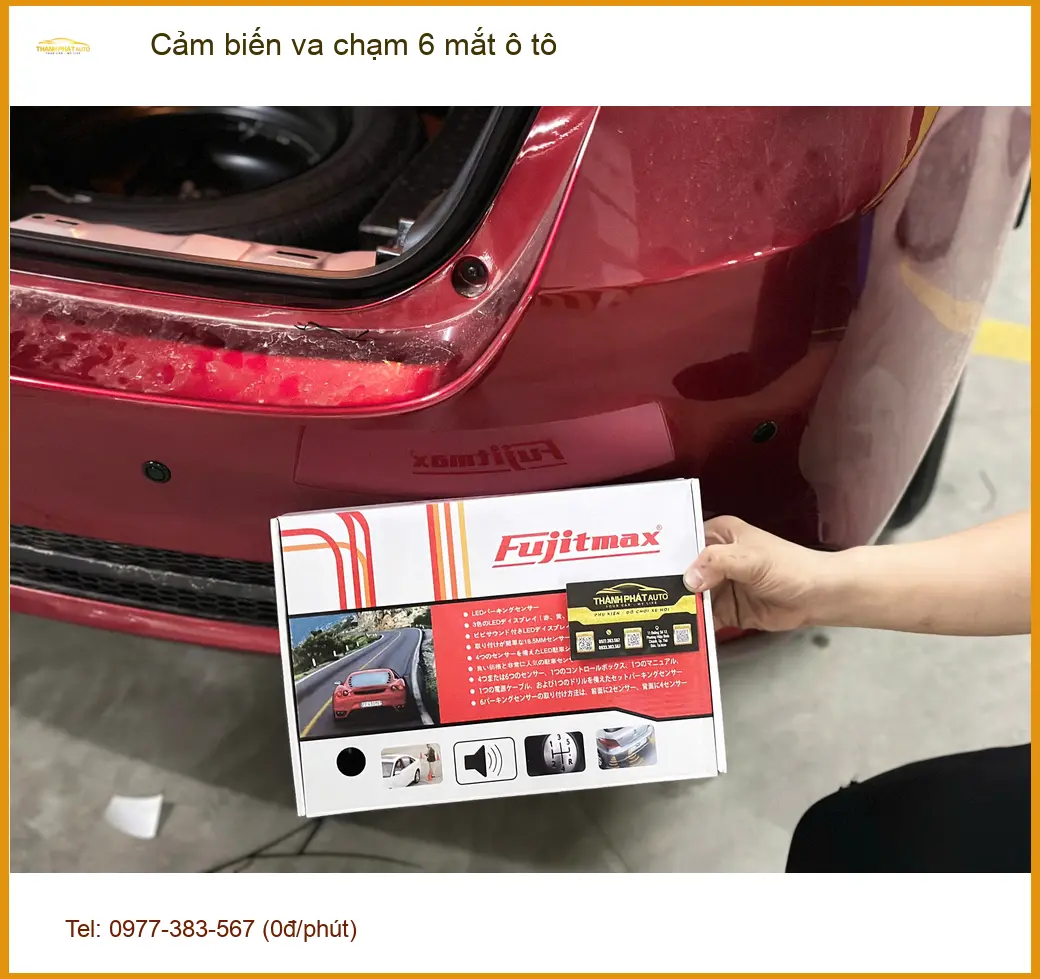 Chị Hà lắp cảm biến va chạm 6 mắt ô tô Mazda 3 Quận 1 tránh va quẹt ảnh thực tế 5