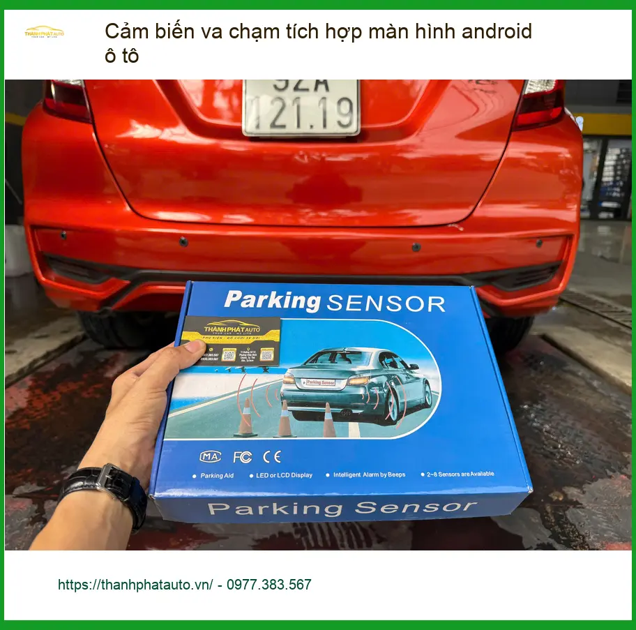 Cô Lan lắp cảm biến va chạm tích hợp màn hình android ô tô cho VF3 Q.12