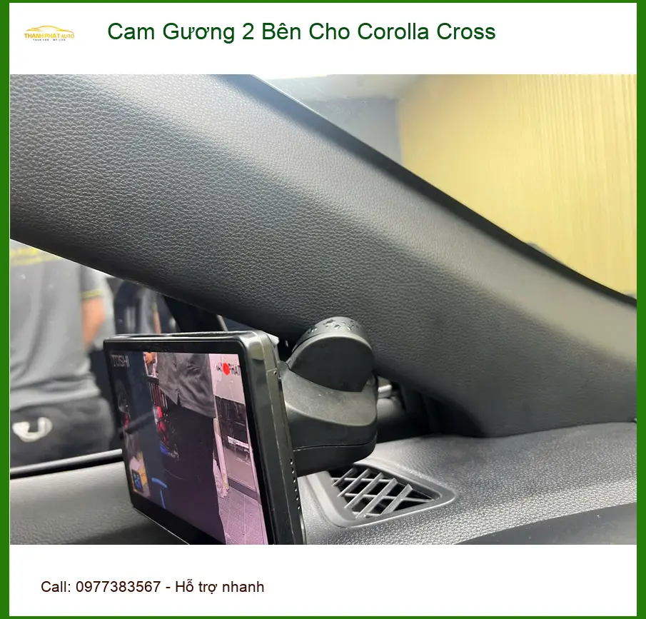 Anh Bảo lắp camera gương 2 bên cho Corolla Cross ở Quận 10, an toàn hơn.