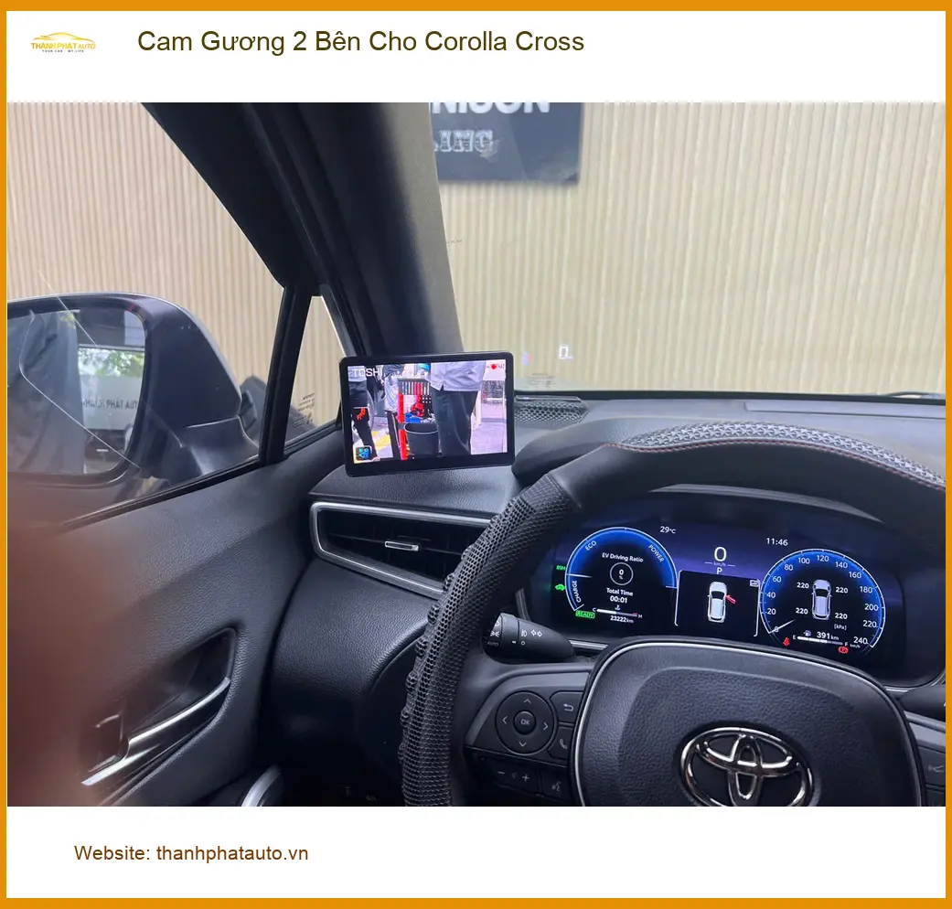 Anh Bảo lắp camera gương 2 bên cho Corolla Cross ở Quận 10, an toàn hơn. ảnh thực tế 2
