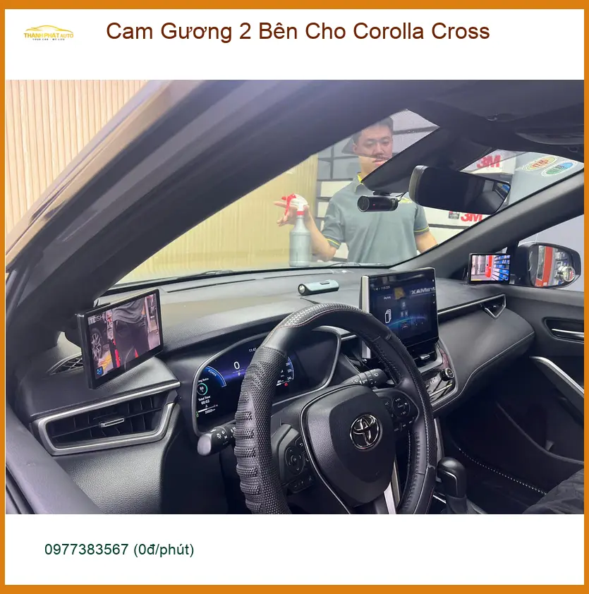Anh Bảo lắp camera gương 2 bên cho Corolla Cross ở Quận 10, an toàn hơn. ảnh thực tế 3