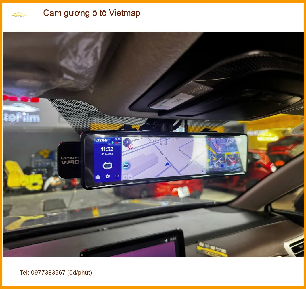 Anh Nam lắp cam gương ô tô Vietmap cho Toyota Camry tại Quận 1 an toàn hơn. ảnh thực tế 5