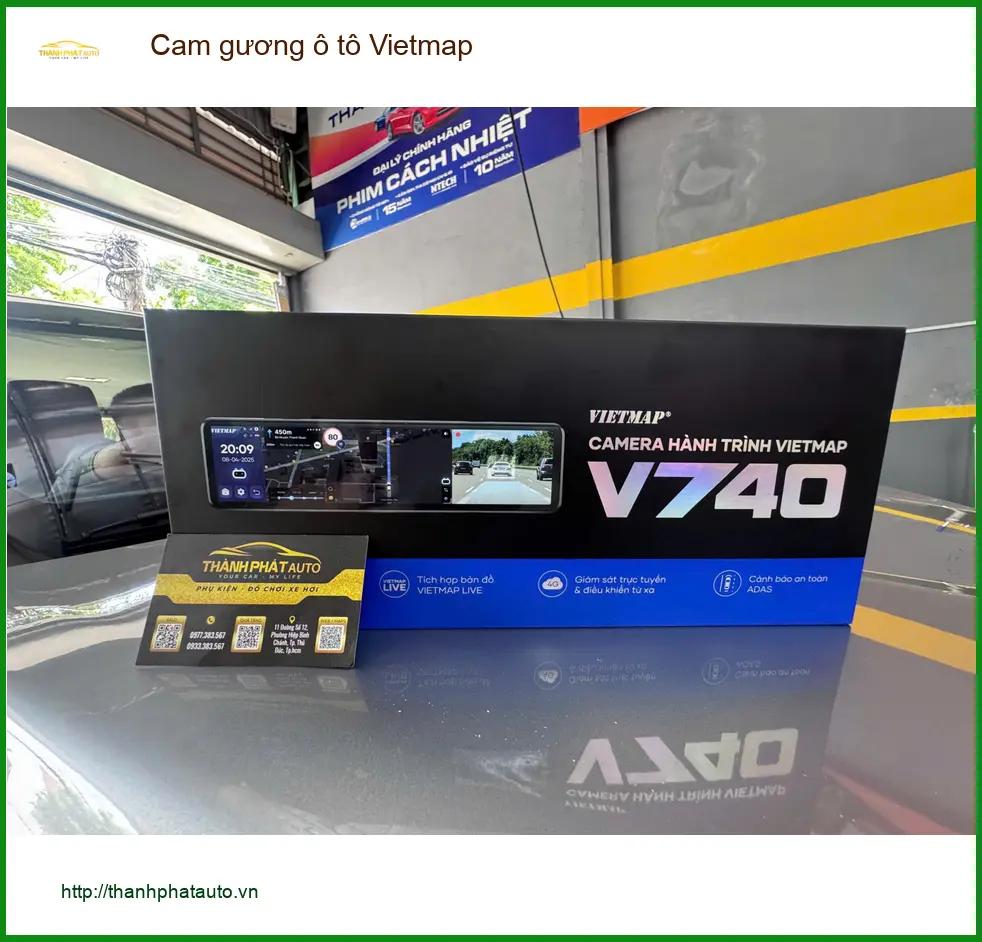 Chị Mai lắp cam gương ô tô Vietmap cho Hyundai Santa Fe tại Cần Giờ an tâm lái ảnh thực tế 3