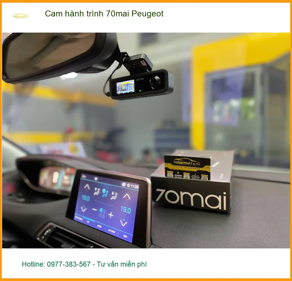 Bác Trường lắp cam hành trình 70mai cho Peugeot 5008 tại Cần Giờ