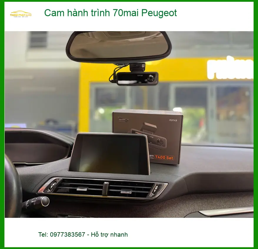 Chị Thảo lắp cam hành trình 70mai cho Peugeot tại Tân Bình an tâm mỗi chuyến đi ảnh thực tế 2