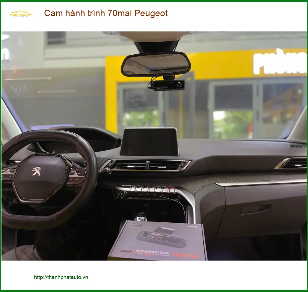Chị Thảo lắp cam hành trình 70mai cho Peugeot tại Tân Bình an tâm mỗi chuyến đi ảnh thực tế 4