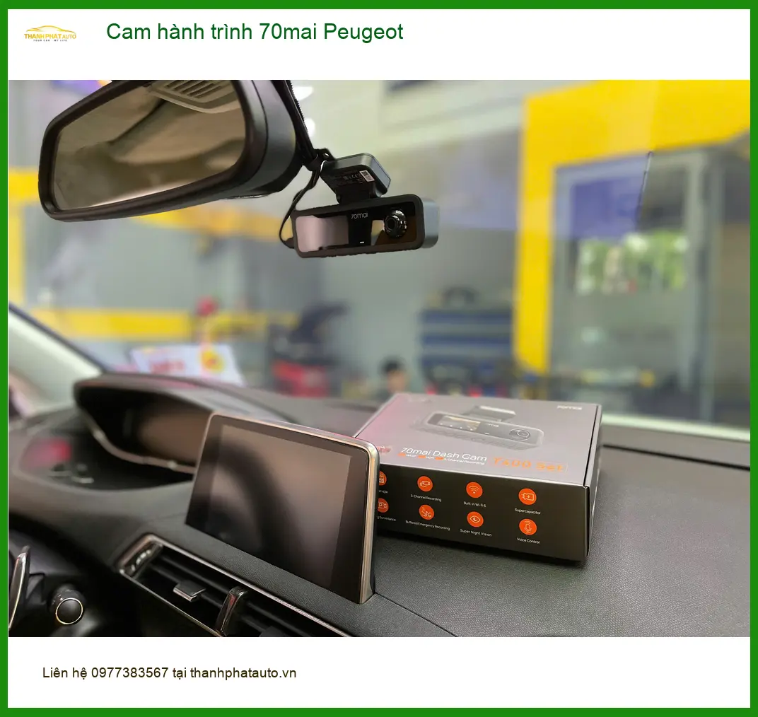 Anh Khải lắp cam hành trình 70mai Peugeot 3008 ở Củ Chi an tâm hơn