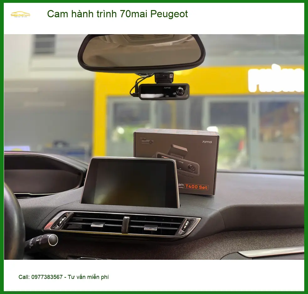 Anh Minh lắp cam hành trình 70mai cho Peugeot tại Quận 2 để ghi lại hành trình an toàn ảnh thực tế 2