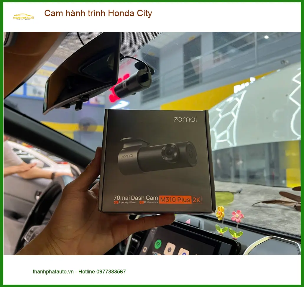 Chị Thảo lắp cam hành trình Honda City Quận Huyện Nhà Bè để an tâm lái xe trên phố đông ảnh thực tế 2
