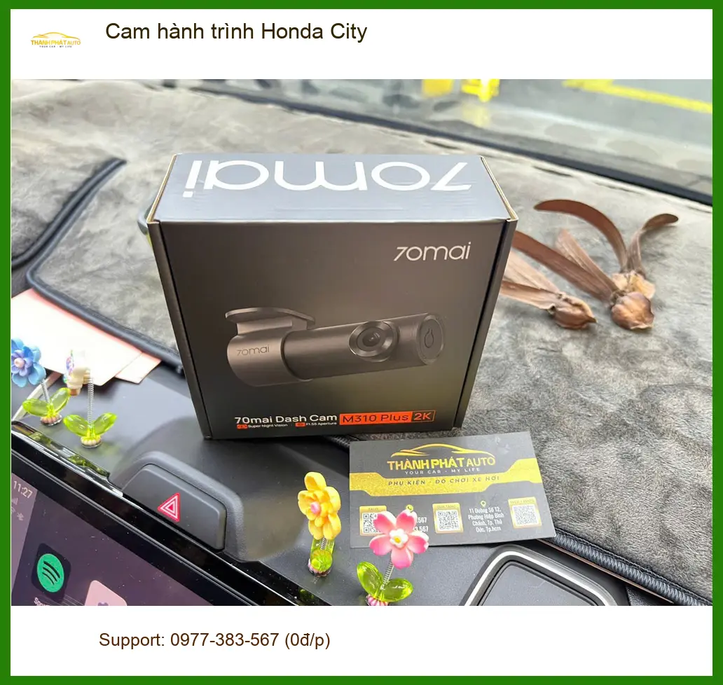 Chị Thảo lắp cam hành trình Honda City Quận Huyện Nhà Bè để an tâm lái xe trên phố đông ảnh thực tế 3