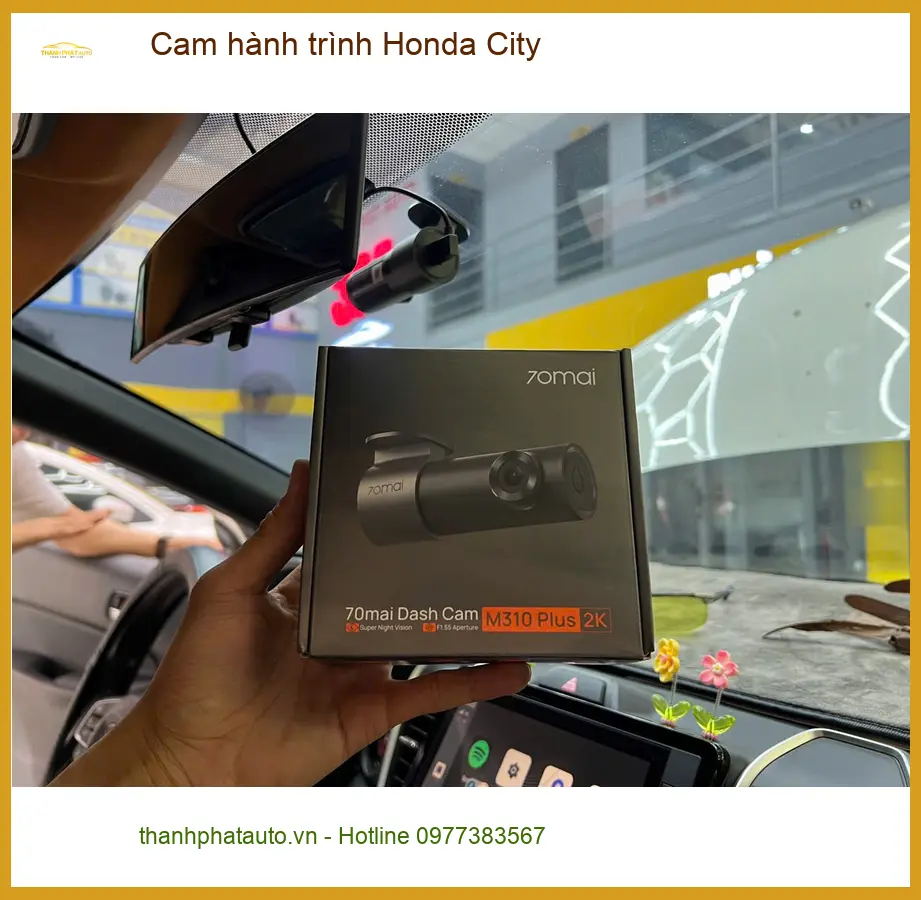 Anh Khang lắp cam hành trình Honda City tại Quận Tân Bình, phòng va chạm bất ngờ
