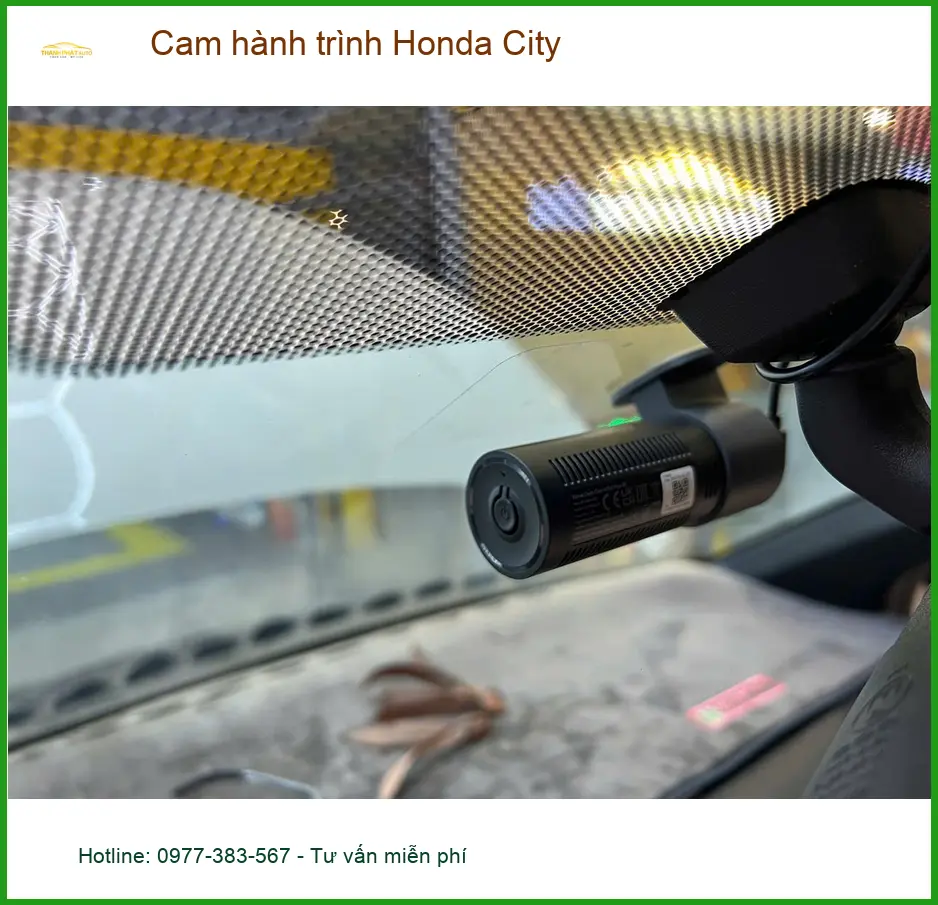 Anh Khang lắp cam hành trình Honda City tại Quận Tân Bình, phòng va chạm bất ngờ ảnh thực tế 4