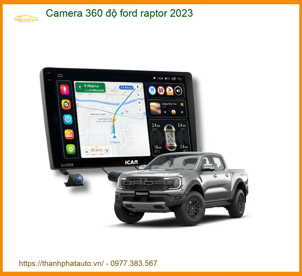 Camera 360 độ Ford Raptor 2023 - Trung Tâm Lắp Đặt Chính Hãng TPHCM
