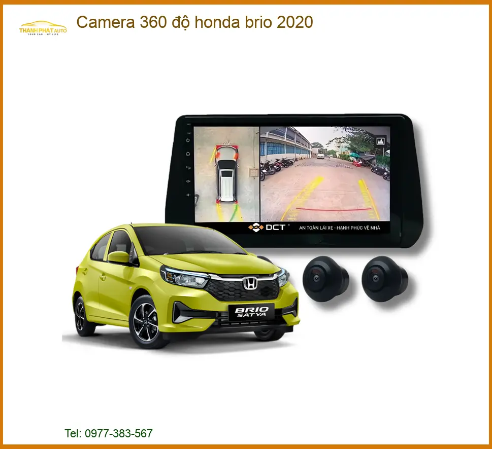 Camera 360 độ Honda Brio 2020 - Trung Tâm Lắp Đặt Chính Hãng TPHCM