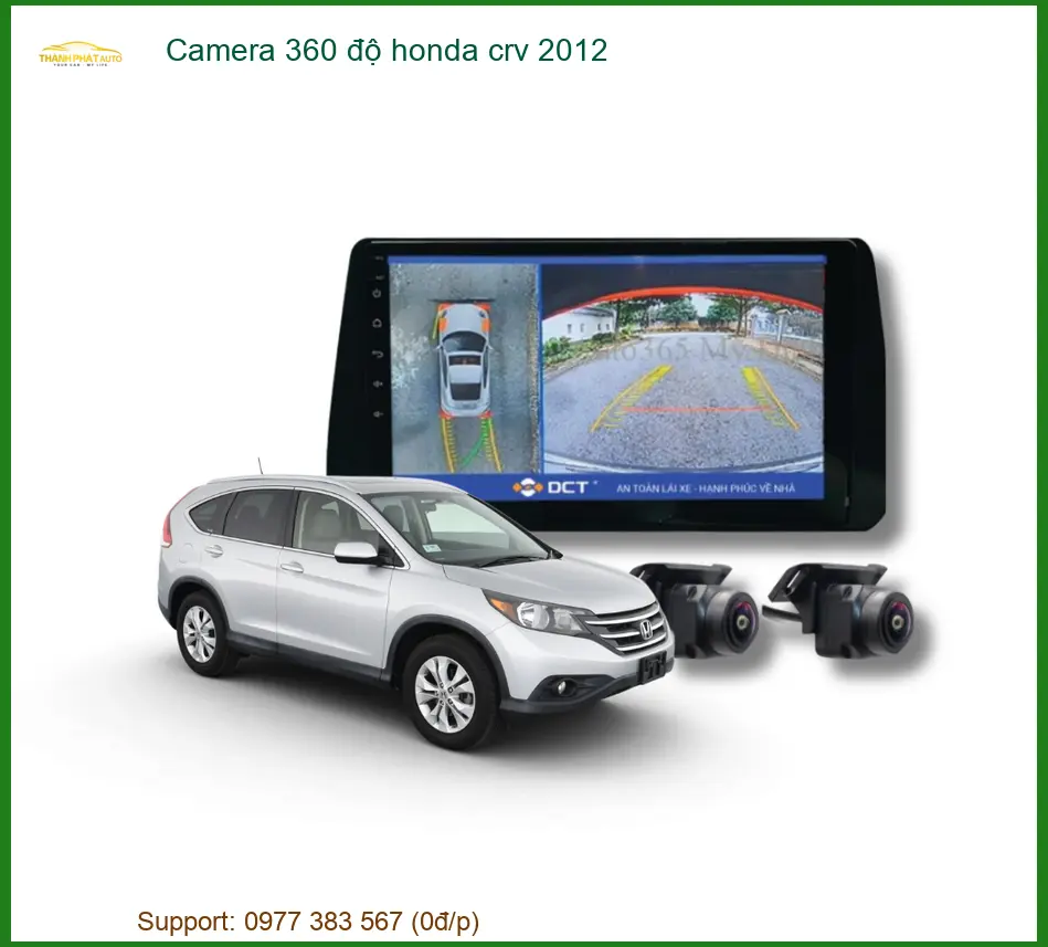 Trọn Bộ Camera 360 độ Honda CRV 2012 - Địa Chỉ Lắp Đặt Uy Tín TPHCM