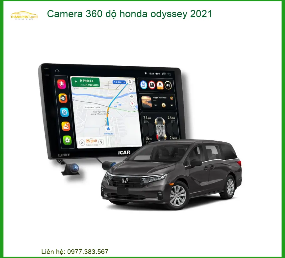 Camera 360 độ Honda Odyssey 2021 - Trung Tâm Lắp Đặt Uy Tín TPHCM