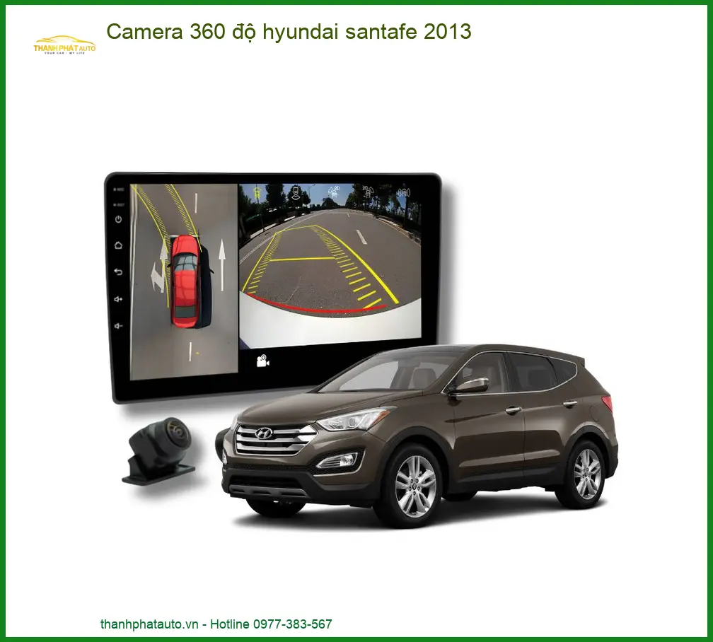 Camera 360 độ Hyundai SantaFe 2013 - Trung Tâm Lắp Đặt Uy Tín TPHCM