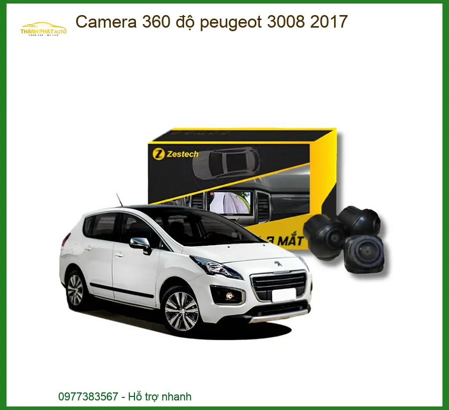 Camera 360 độ Peugeot 3008 2017 - Địa Chỉ Lắp Đặt Chính Hãng Uy Tín TPHCM