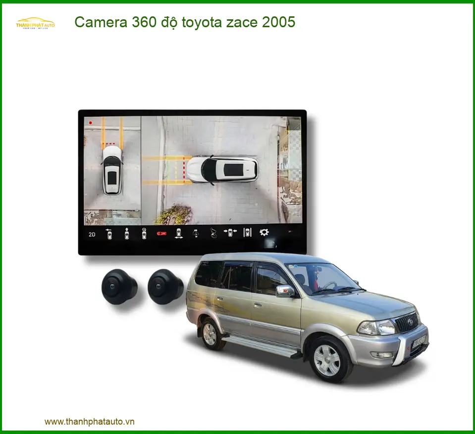 Camera 360 Độ Ô Tô Toyota Zace 2005 - Địa Chỉ Lắp Đặt Camera Chính Hãng TPHCM
